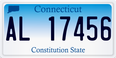 CT license plate AL17456