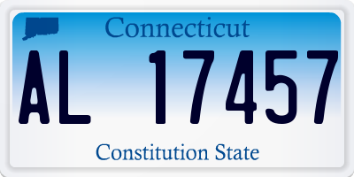 CT license plate AL17457