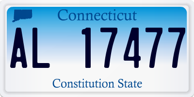 CT license plate AL17477