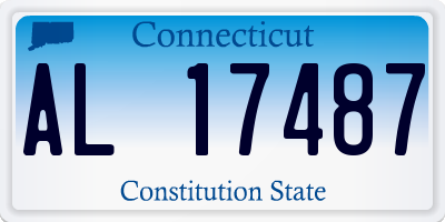CT license plate AL17487