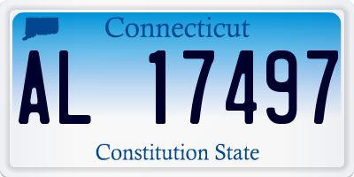 CT license plate AL17497