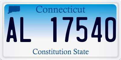 CT license plate AL17540