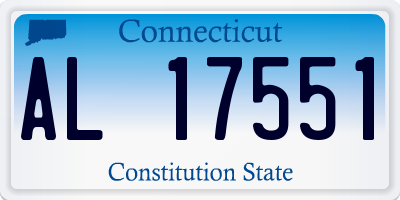 CT license plate AL17551