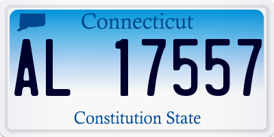 CT license plate AL17557