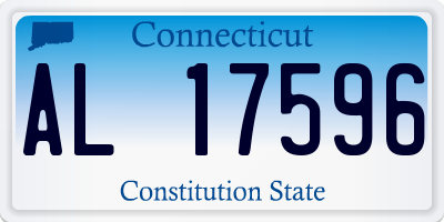 CT license plate AL17596