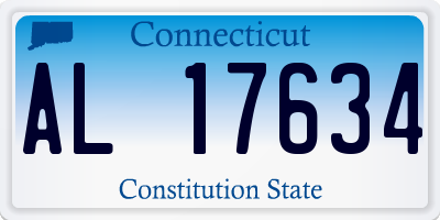 CT license plate AL17634