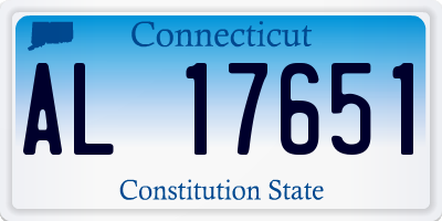 CT license plate AL17651