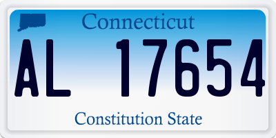 CT license plate AL17654