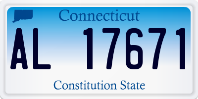 CT license plate AL17671