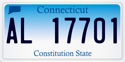 CT license plate AL17701