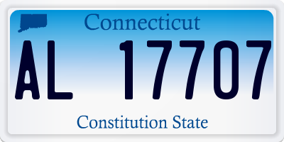 CT license plate AL17707