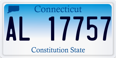 CT license plate AL17757