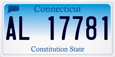 CT license plate AL17781