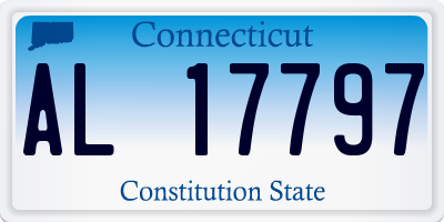 CT license plate AL17797