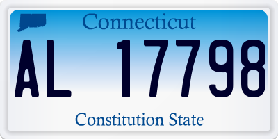 CT license plate AL17798