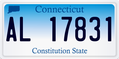 CT license plate AL17831