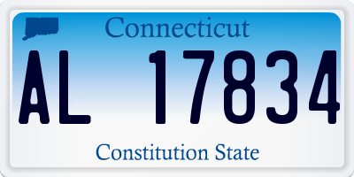 CT license plate AL17834