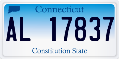 CT license plate AL17837