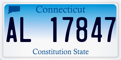 CT license plate AL17847