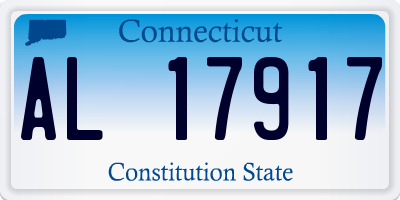 CT license plate AL17917