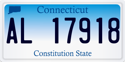 CT license plate AL17918
