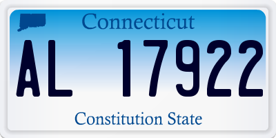 CT license plate AL17922