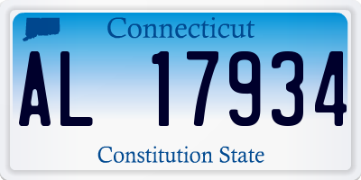 CT license plate AL17934