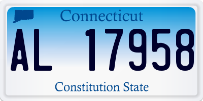 CT license plate AL17958