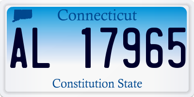 CT license plate AL17965