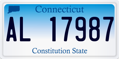 CT license plate AL17987
