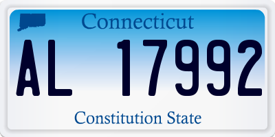 CT license plate AL17992