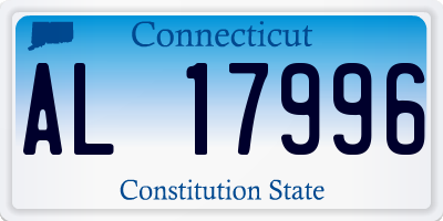 CT license plate AL17996