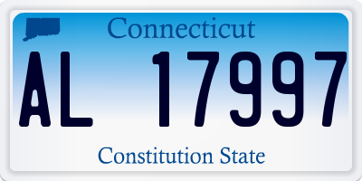 CT license plate AL17997