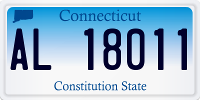 CT license plate AL18011