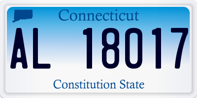 CT license plate AL18017