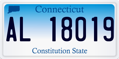 CT license plate AL18019