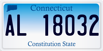 CT license plate AL18032