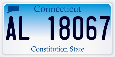 CT license plate AL18067