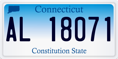 CT license plate AL18071