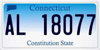 CT license plate AL18077