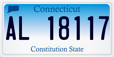CT license plate AL18117