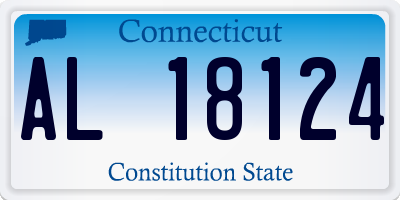 CT license plate AL18124