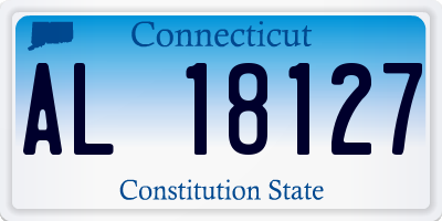 CT license plate AL18127