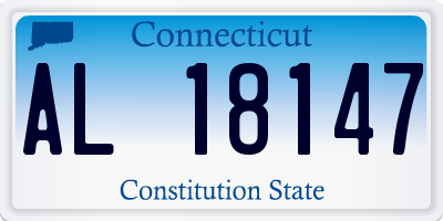 CT license plate AL18147