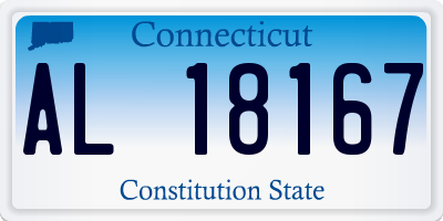CT license plate AL18167