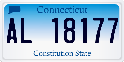 CT license plate AL18177