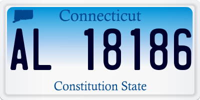 CT license plate AL18186