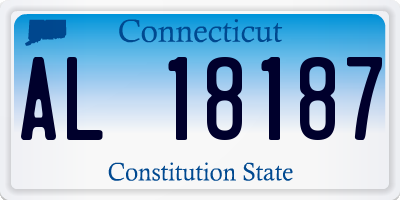 CT license plate AL18187