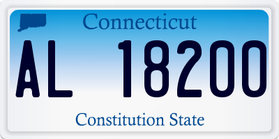 CT license plate AL18200