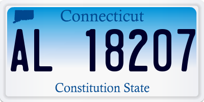 CT license plate AL18207